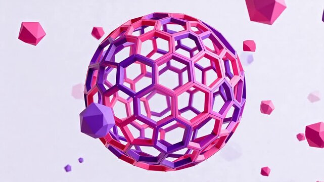 Geometric sphere with hexagonal pattern