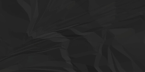 Obraz premium Abstract black parchment wrapping crumpled paper texture. creased page wrinkle retro rough distressed damage paper texture background.