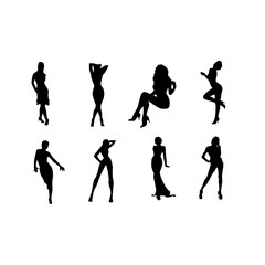 Obraz premium LADY MODEL ICON SHEET—Ladies' Style and Fashion