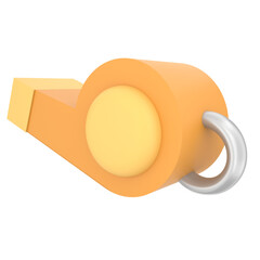Referee Whistle 3D Illustration