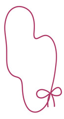 二連縦わくリボンつき