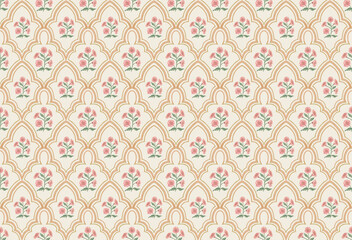 Floral damask seamless seamless pattern for fabric, wallpaper, digital scrapbooking