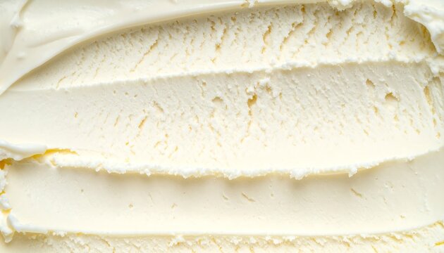 Close up of creamy vanilla ice cream texture.