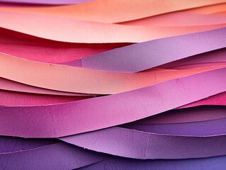 Obraz premium Colorful Strips of Paper in Shades of Pink and Purple for Background