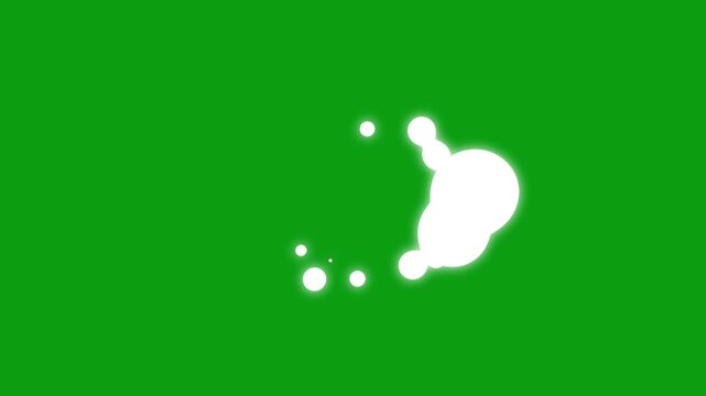 Cartoon twinkling stars animation flat vector doodle white stars sparkling on green screen background 4k motion graphics