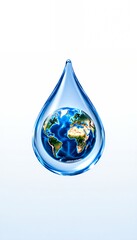 Obraz premium Droplet Containing Earth Symbolizes Nature and Environmental Awareness