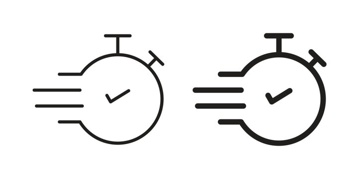Express icon. set of web icons on white background