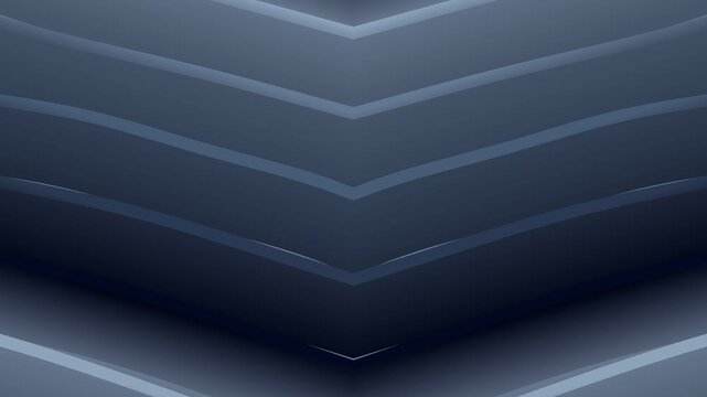 Abstract Dark Blue Corporate Motion Graphic Background with Smooth Metallic V-Shape Curves