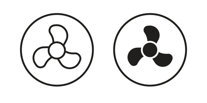 Fan icon. set of web icons on white background