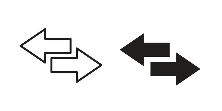 Import export icon. set of web icons on white background