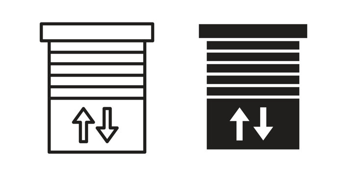 Jalousie icon. set of web icons on white background