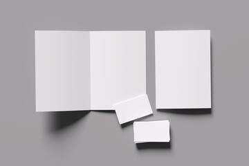 Professional Marketing Brochure Mockup And business card mockup design &ndash; Clean Studio Style