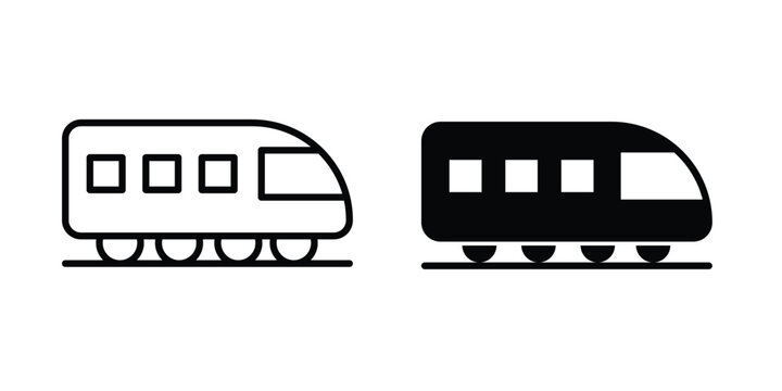 Monorail icon. set of web icons on white background