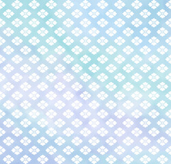 Fototapeta premium Seamless Hanabishi Japanese Geometric Diamond Pattern Background Vector Blue Watercolor