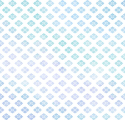 Seamless Hanabishi Japanese Geometric Diamond Pattern Background Vector Blue Watercolor