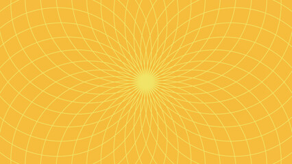 明るい色合いの抽象的な花の放射状イラスト