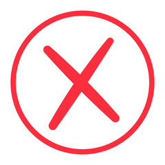 Obraz premium Red Cross Mark Icon Vector. 