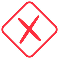 Obraz premium Red Cross Mark Icon Vector. 