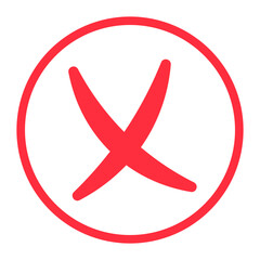 Obraz premium Red Cross Mark Icon Vector. 
