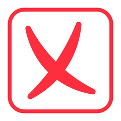 Obraz premium Red Cross Mark Icon Vector. 