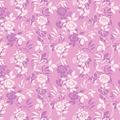 Fototapeta premium seamless pattern with pink flowers