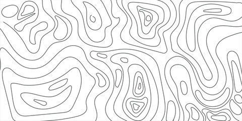 Topographic map background geographic line map with elevation assignments. geographic contour map paper texture. terrain path isolated on a white background retro topographic map. © Arya