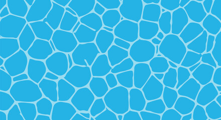 Obraz premium Abstract geometric pattern resembling a mosaic of irregular blue stones outlined by lighter blue lines, creating a tranquil and organized appearance.