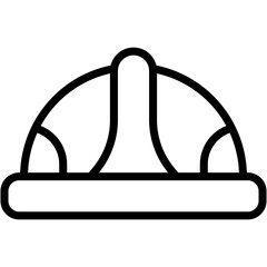 Fototapeta premium Worker Helmet and Head Protector Safety Vector Icon
