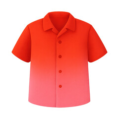 PNG Gradient red short-sleeve shirt