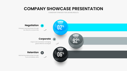 Digital Overview Frame Design Vector Illustration. Medical Growth Three Option Infographic Presentation Template. Financial Forecast 3 Element Chart Slideshow Layout.