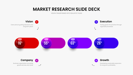 Digital Plan 4 Option Infographic Frame Layout. Enterprise Growth Slide Design Vector Illustration. Sales Portfolio Four Step Chart Presentation Template.
