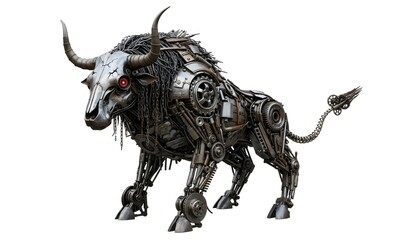 Fototapeta premium an animals crafted from scrap metal Created with Generative AI technology