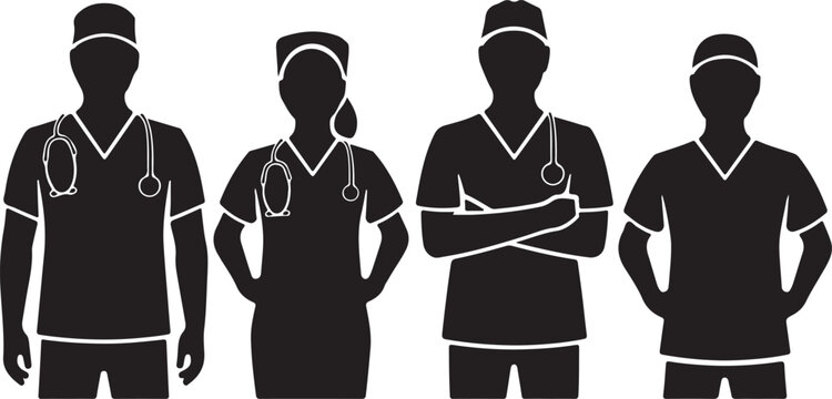vector illustration of nurse
