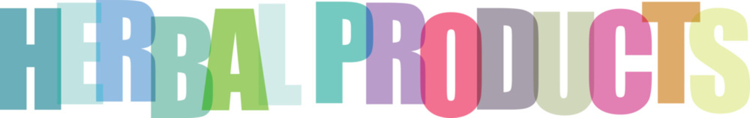 Colorful text herbal products with gradient background pastel colors typography © Mim