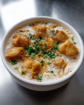 Taiwanese xian dou jiang soymilk soup