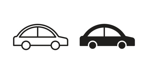 Fototapeta premium Car icon. Premium thin line vector illustrator. Vector EPS10