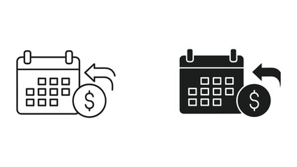 Obraz premium Financial planning and calendar icons for business and investment strategies