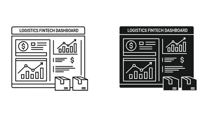 Logistics fintech dashboard with financial graphs and charts