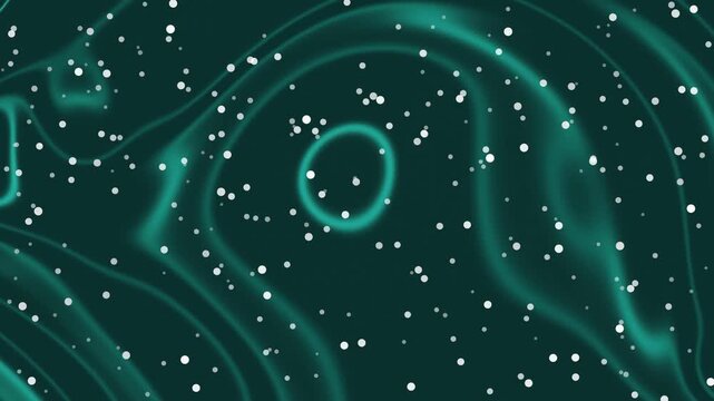 Stunning teal background with swirling patterns and white dots