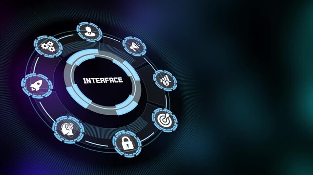 Creative user interface icon representing seamless human-computer interaction and modern software dashboard design.