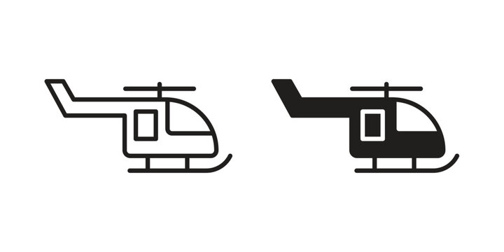 Helicopter icon. Premium thin line vector illustrator. Vector EPS10
