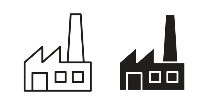 Industrial factory icon. Premium thin line vector illustrator. Vector EPS10