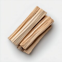 Natural Wooden Logs with Unique Grain Patterns on Light Background for Home Decor Use