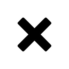 Obraz premium Cross X Icon for Cancel Close and Error Symbol Minimal Vector