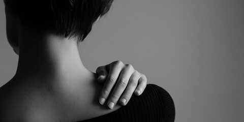 Intimate gesture of support minimalist setting soft focus image emotional environment close-up perspective