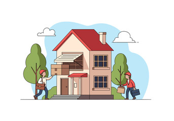 Silhouette of business people collaborating in a modern office environment.