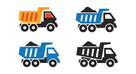 Dump Truck Line art abstract clean style illustration © Sagor