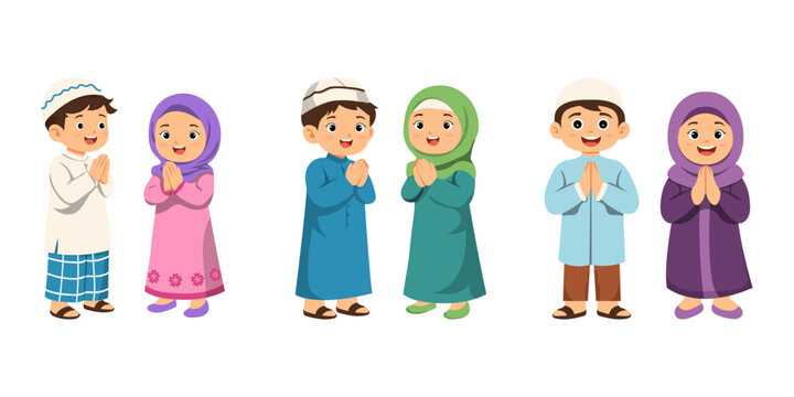 Muslim Children Greeting