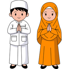 Muslim Children Greeting