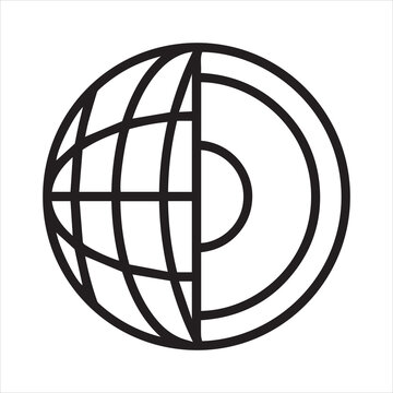 Geology vector icon isolated on transparent background, Geology logo design